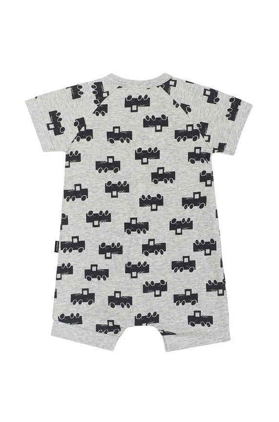 Bonds: YDG Short Zippy - Stampy Trucks Grey Marle (Size 0000) (Premature)