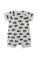 Bonds: YDG Short Zippy - Stampy Trucks Grey Marle (Size 0) (6-12 Months)