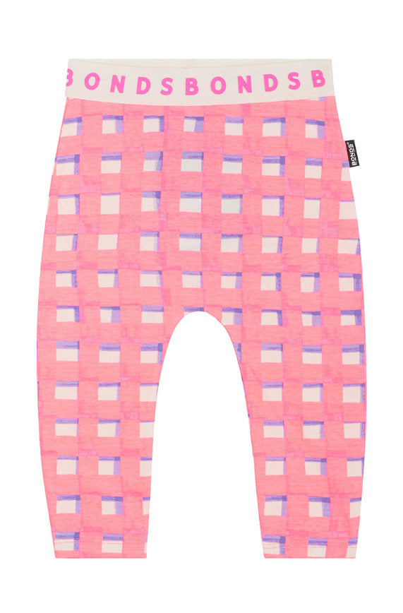Bonds: Roomies Legging - Painters Gingham Pink (Size 00) (3-6 Months)