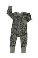 Bonds: Zip YDG Wondersuit - Summer Spot Leopard Cactus Tree Khaki (Size 00) (3-6 Months)