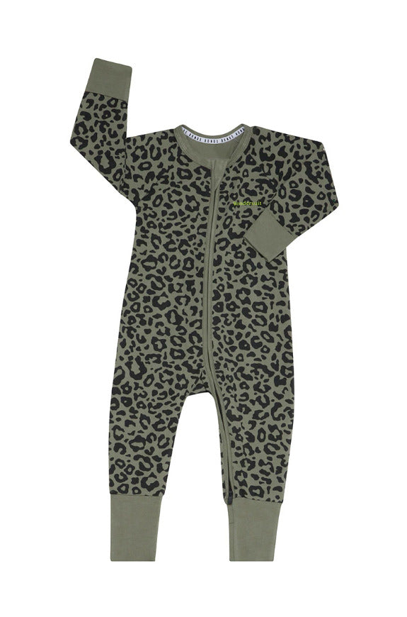 Bonds: Zip YDG Wondersuit - Summer Spot Leopard Cactus Tree Khaki (Size 1) (12-18 Months)