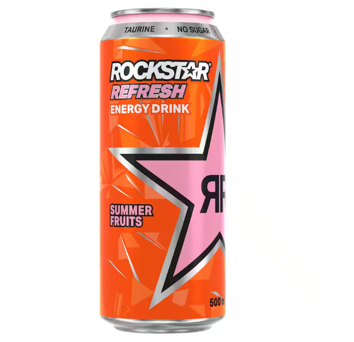 Rockstar Refresh Summer Fruits Energy Drink 500ml (12 Pack)