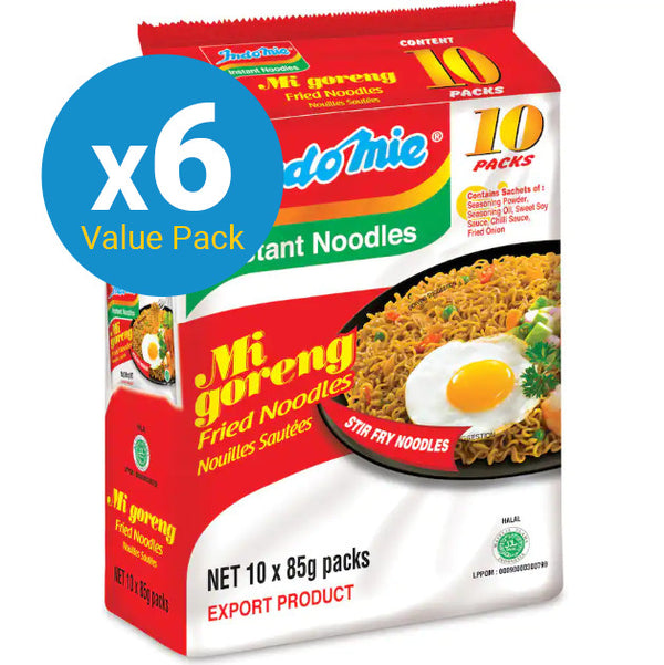 Indomie: Mi Goreng Noodles 85g -10 Pack (Box of 6)