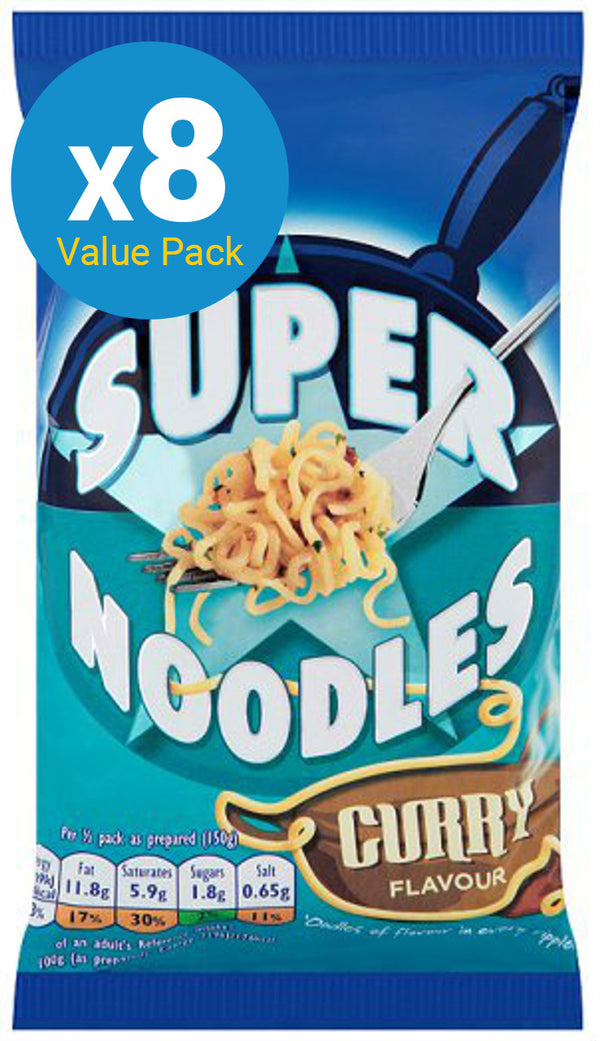 Batchelors Super Noodles Mild Curry Flavour - 90g (8 Pack)