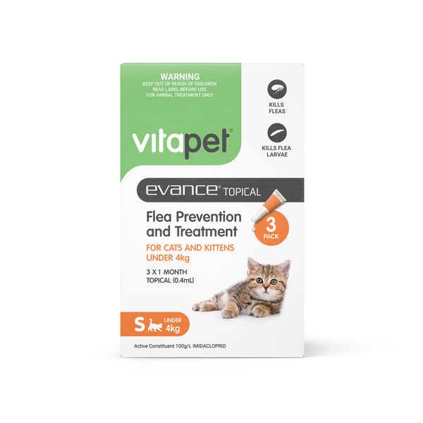 Vitapet: Evance Flea Treatment for Cats Under 4kg (3 Pack)