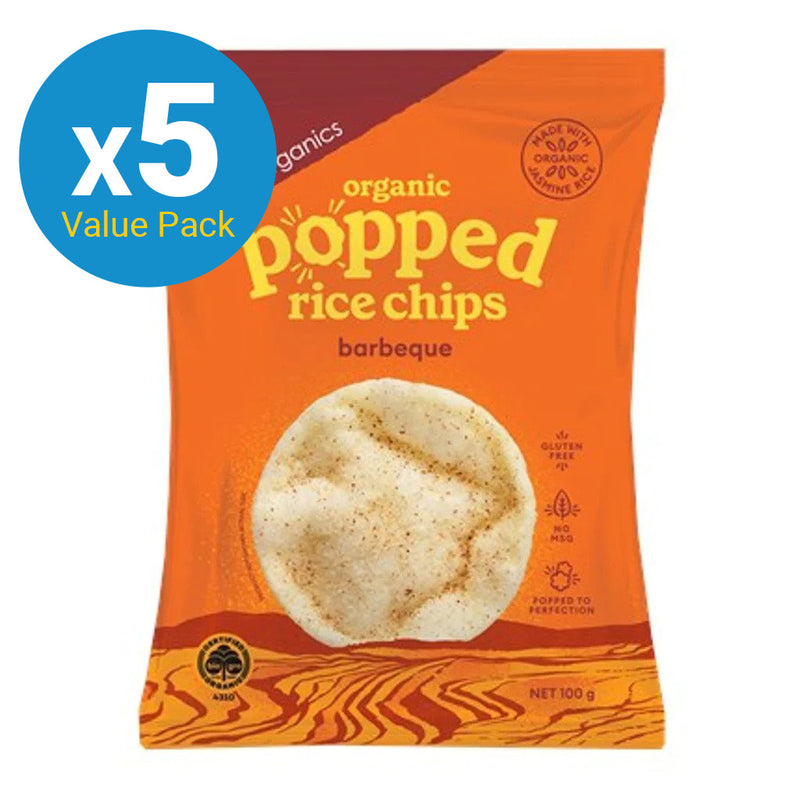 Ceres Organics: Organic Popped Rice Chips - Barbeque 100g (5 Pack)