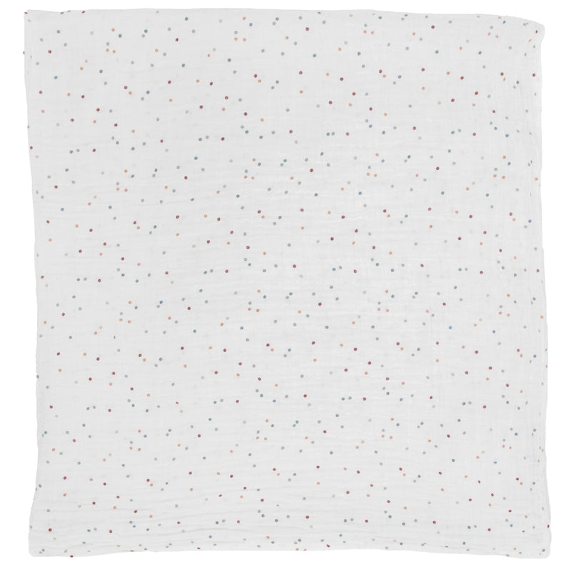 Little Unicorn: Single Cotton Muslin Swaddle - Dots