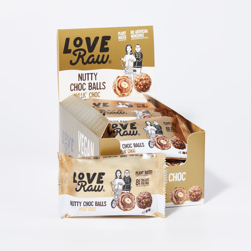 LoveRaw: M:lk Vegan Choc Nutty Choc Balls - 28g (9 Pack)