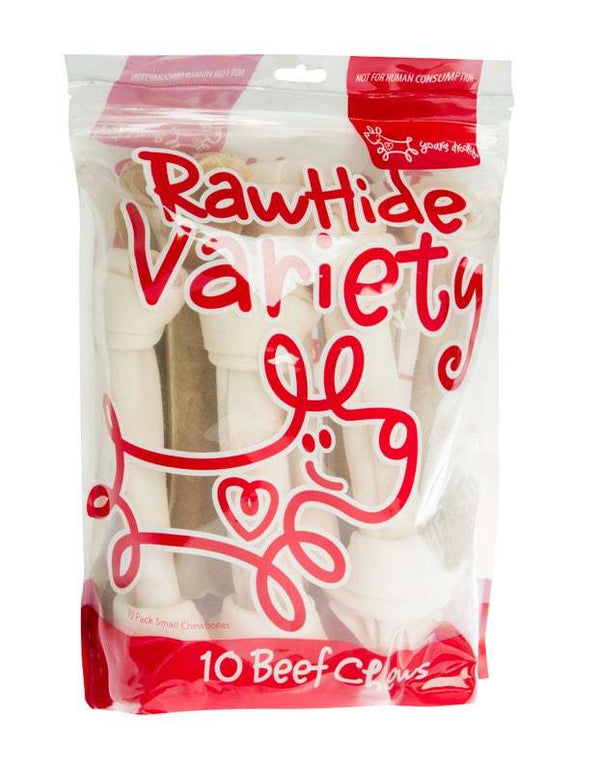 Yours Droolly: Rawhide Variety Pack - 10 Piece Large