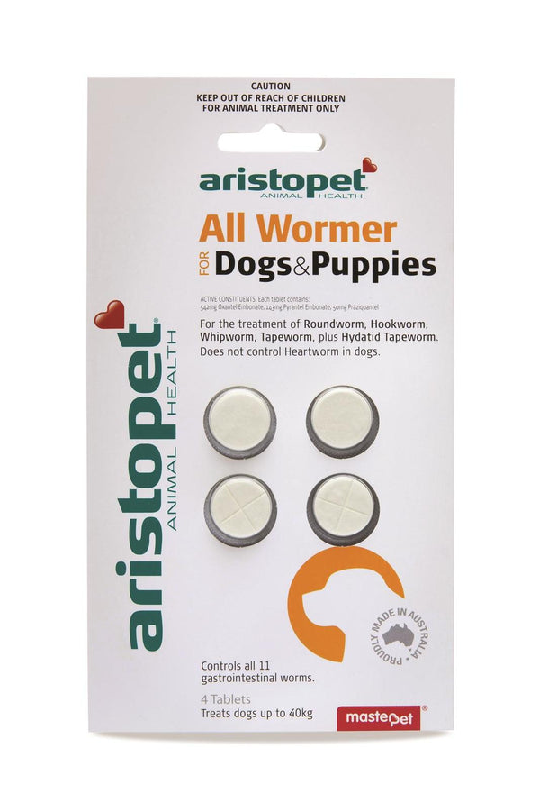 Aristopet: Allwormer Dog/Puppy - 4pk