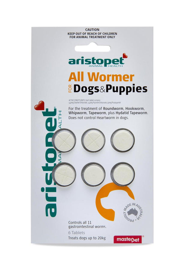 Aristopet: Allwormer Dog/Puppy - 6pk
