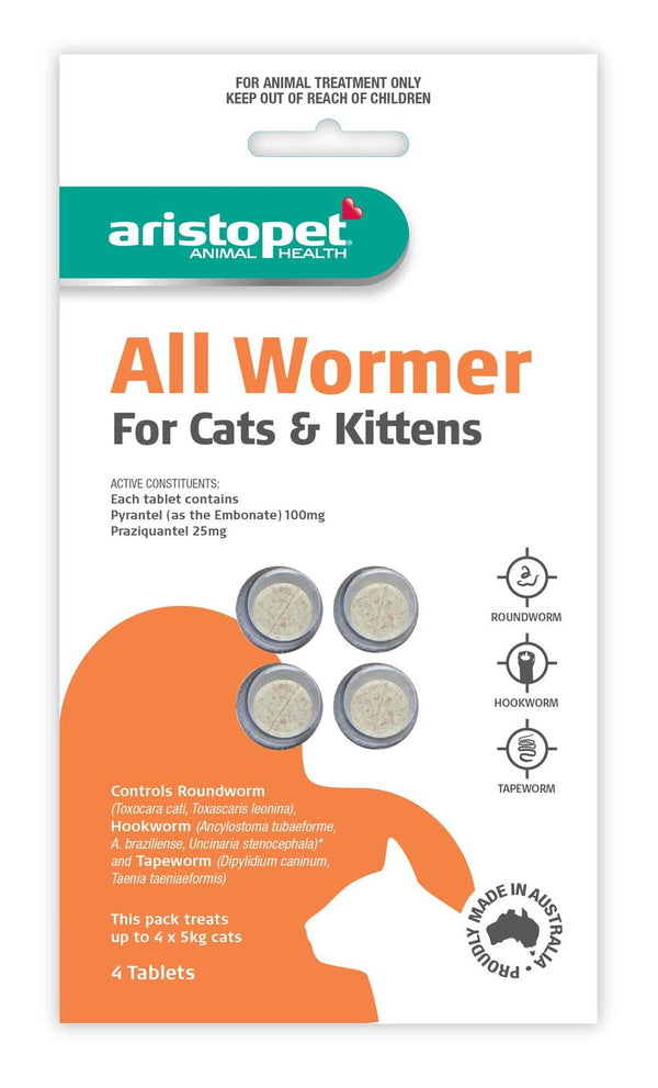 Aristopet: All Wormer Cat Kitten - 4pack