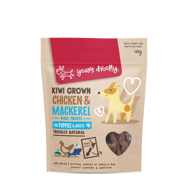Yours Droolly: Kiwi Grown Treats, Chicken With Mackeral - 100g