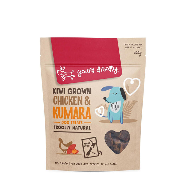 Yours Droolly: Kiwi Grown Treats, Chicken & Kumara - 100g