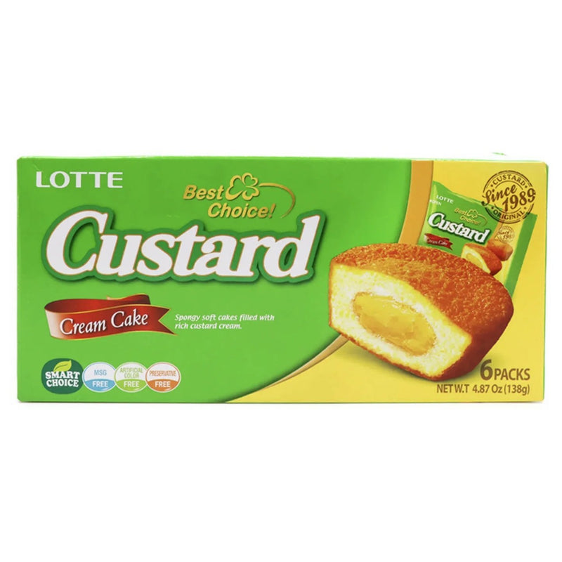 Lotte Custard Cream Cakes 144gm (x 12) (12 Pack)