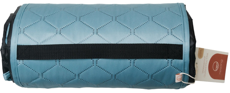Nestling: Large Waterproof Quilted Play Mat - Denim