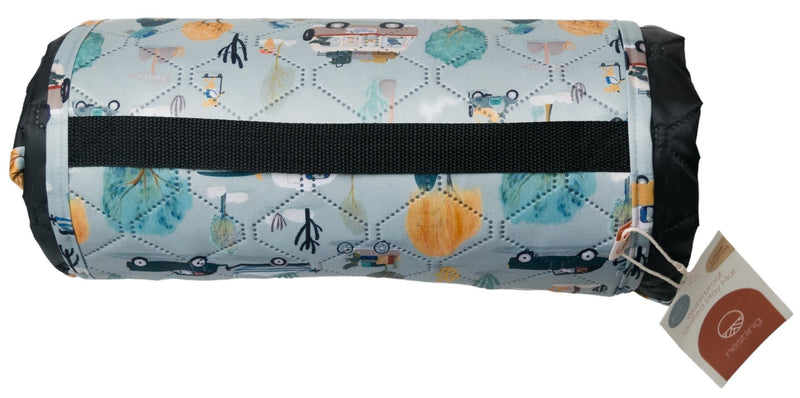 Nestling: Large Waterproof Quilted Play Mat - Dogs on Holiday