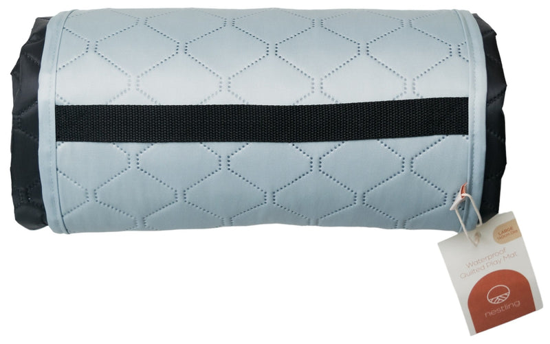Nestling: Large Waterproof Quilted Play Mat - Sage