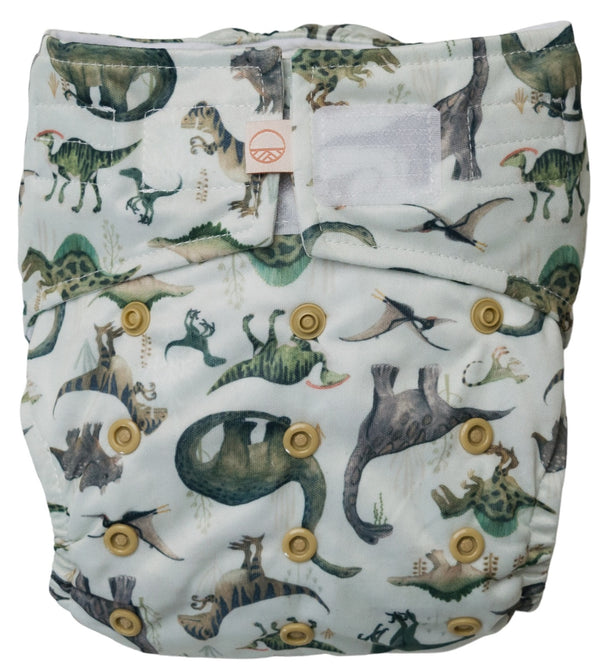 Nestling: Sassy Simple Nappy Complete - Dinosaurs (One Size)