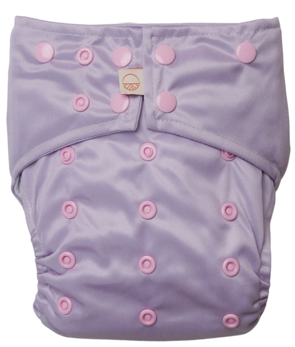 Nestling: Sassy Snap Nappy Complete - Lilac (One Size)