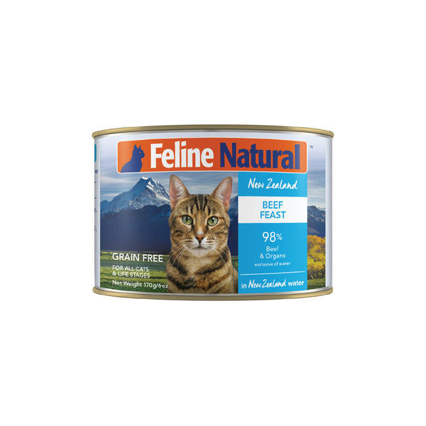 Feline Natural: Canned Cat Food, Beef 170g (12 pack)