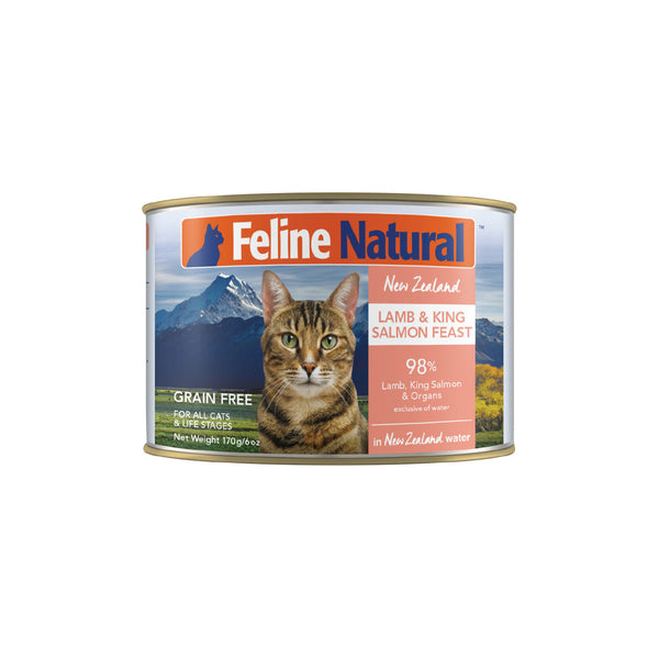 Feline Natural: Canned Cat Food, Lamb & Salmon 170g (12 pack)