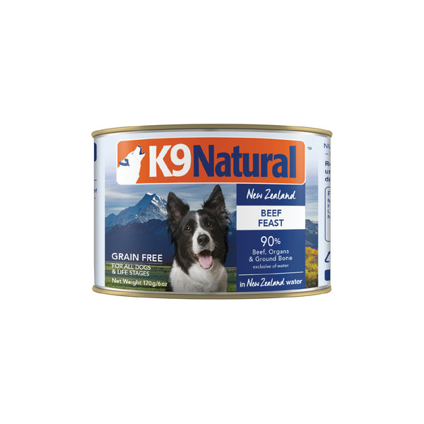 K9 Natural: Canned Dog Food, Beef 170g (12 pack)