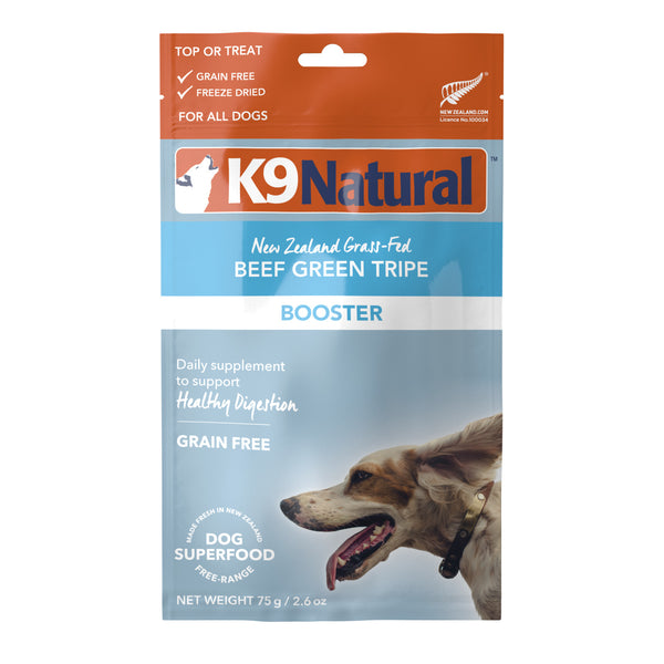 K9 Natural: Freeze-Dried Dog Food Supplement Booster, Beef Green Tripe 75g