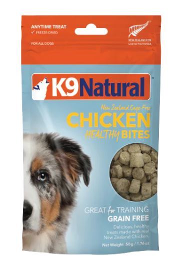 K9 Natural: Freeze-Dried Dog Treats, Chicken Bites 50g