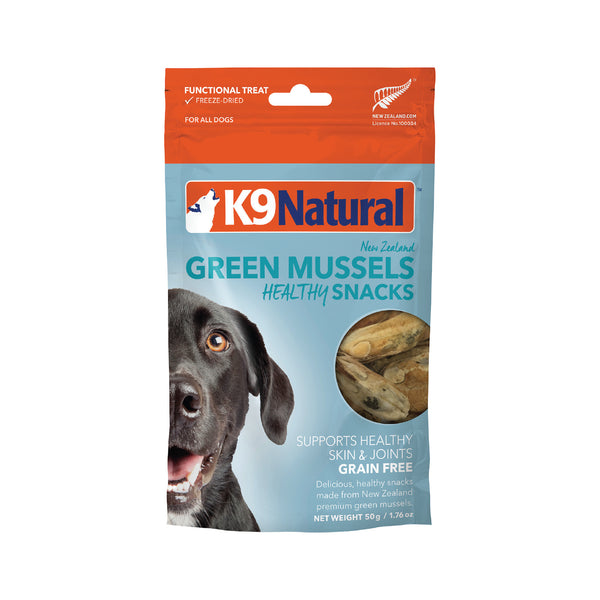 K9 Natural: Freeze-Dried Dog Treats, New Zealand Green Lipped Mussel Bites 50g