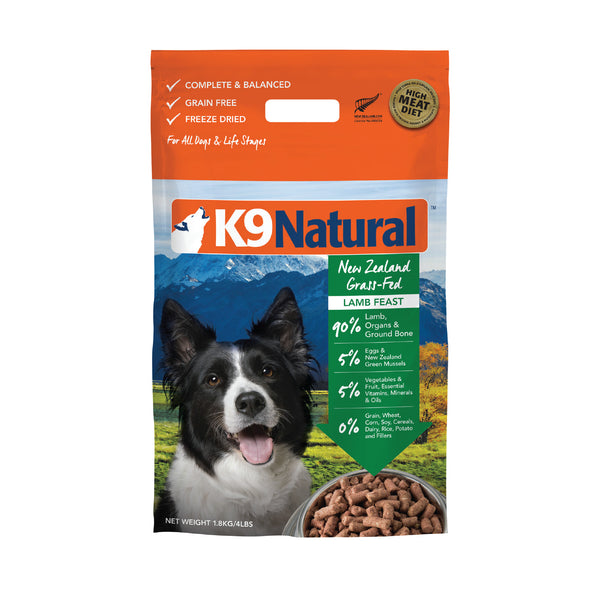 K9 Natural: Freeze-Dried Dog Food Lamb 1.8kg