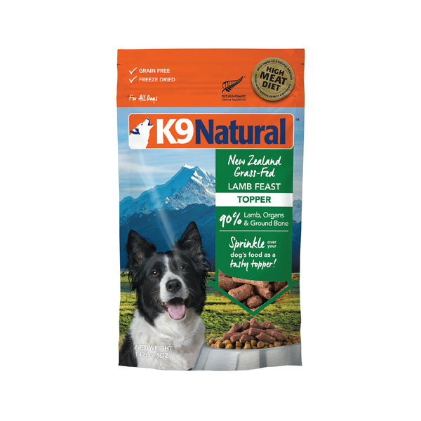 K9 Natural: Freeze-Dried Dog Food Topper Lamb 142g