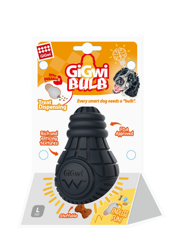 GiGwi: Rubber Bulb, Treat Dispensing Dog Toy - Large