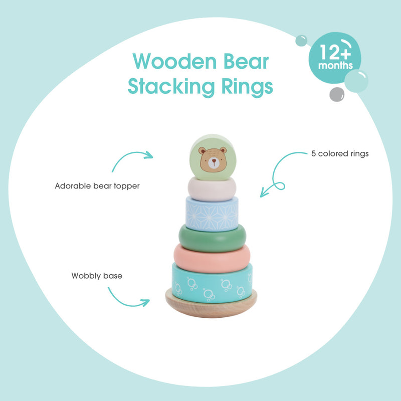 Bubble: Wooden Bear Stacking Rings