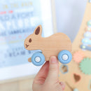Splosh: Baby Blue Bunny Beechwood & Silicone Toy