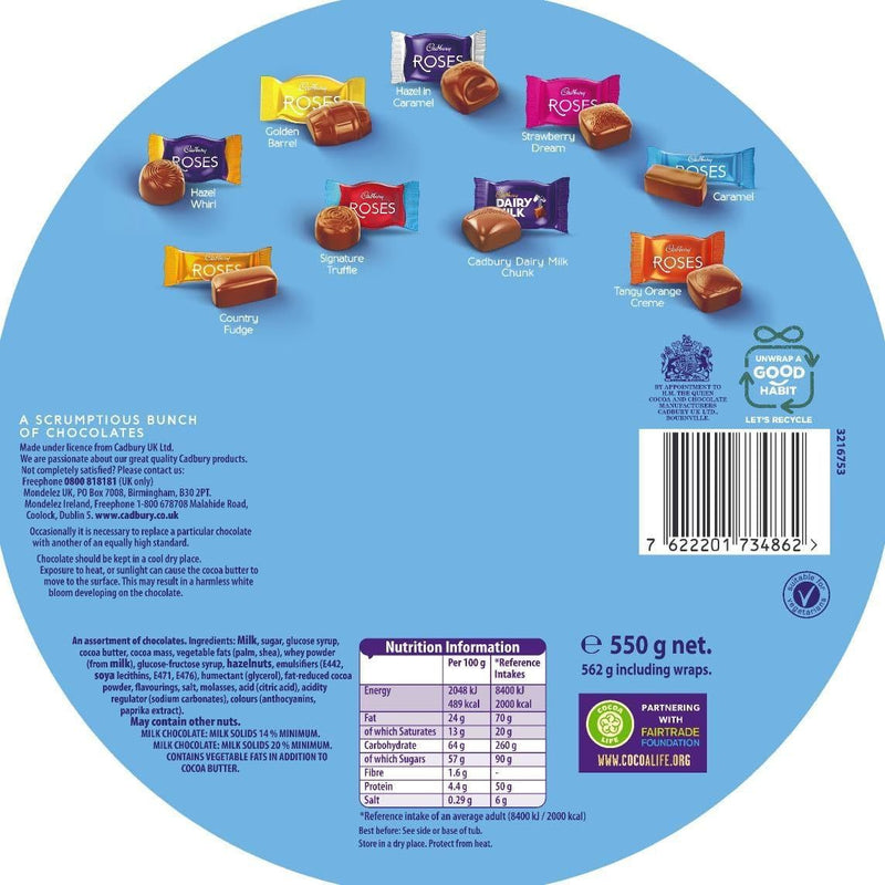 Cadbury Roses Tub 550gm