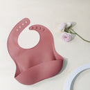 Baby Silicone Adjustable Bib - Pink