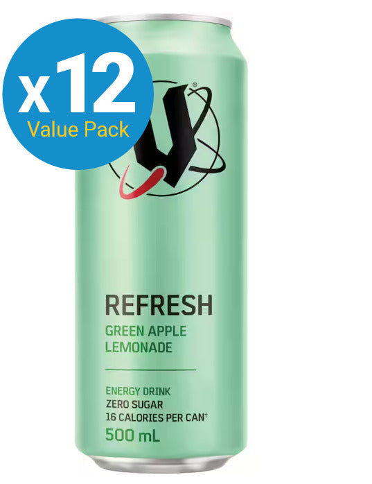 V Sugar Free - Refresh Green Apple Lemonade 500ml (12 Pack)