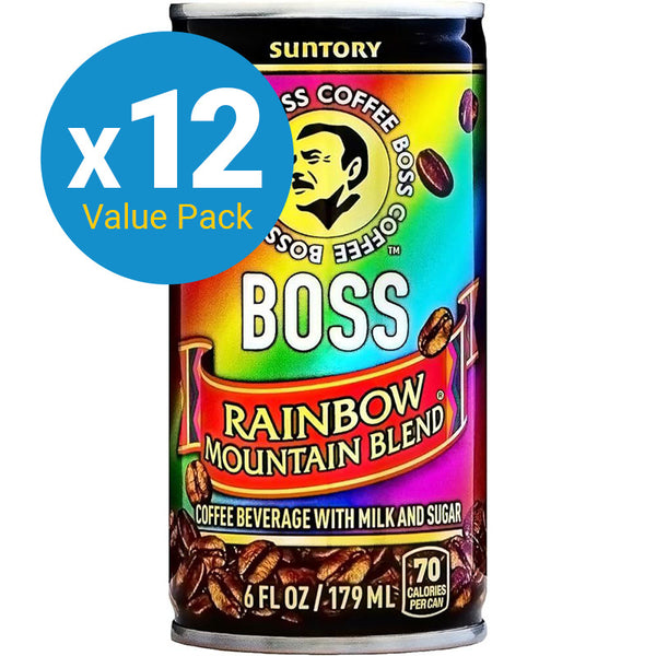Suntory Boss Coffee Rainbow Mountain Blend - 179ml (12 Pack)
