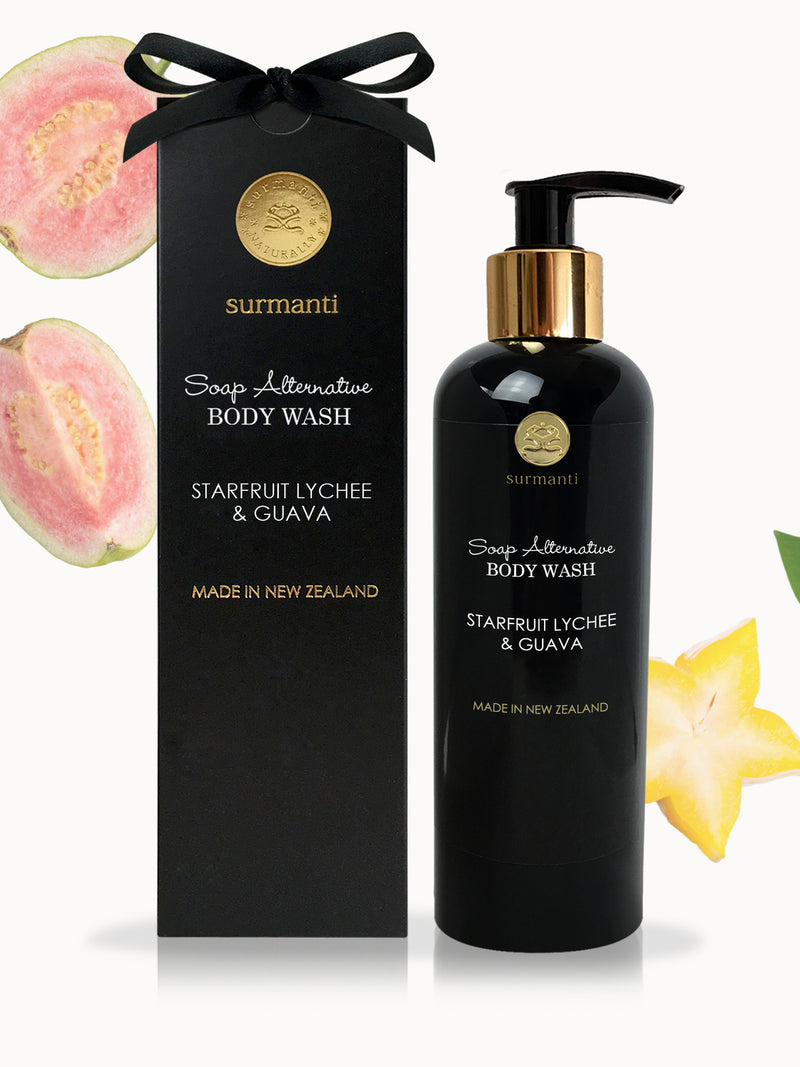 Surmanti Body Wash Soap Alternative - Starfruit, Lychee & Guava (300ml)