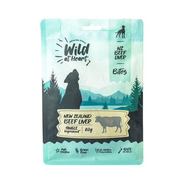 Wild at Heart: Air Dried Beef Liver - Dog Treat (80g)