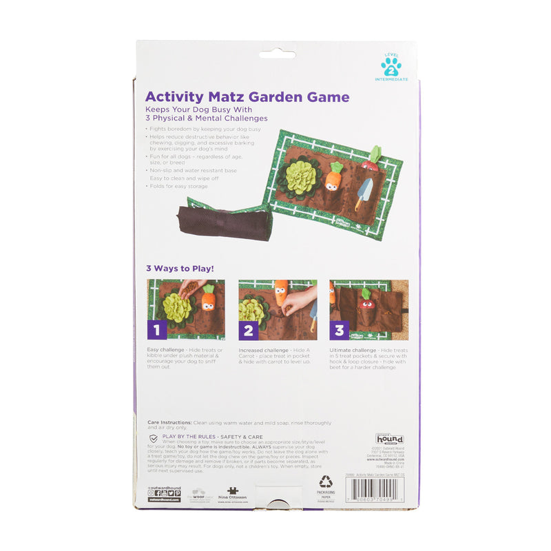 Outward Hound: Activity Matz Garden Game, Dog Puzzle Mat - Multicolored