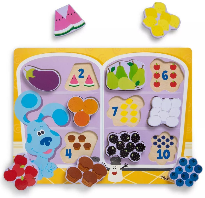 Blues Clues & You! Fridge Food Wooden Chunky Puzzle - 10 Pieces by Blue's Clues