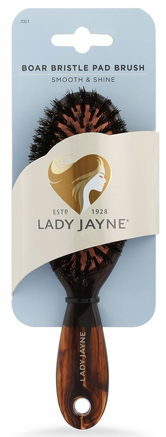 Lady Jayne: Boar Bristle Paddle Hair Brush (Purse Size)