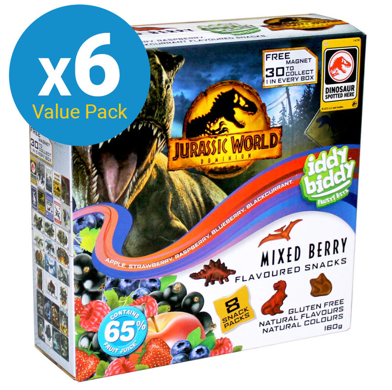Iddy Biddy: Jurassic World Fruit Snacks - 6x180g (8 Pack)