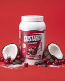 Muscle Nation Custard Casein Protein - Choc Cherry w/ Coconut Pieces