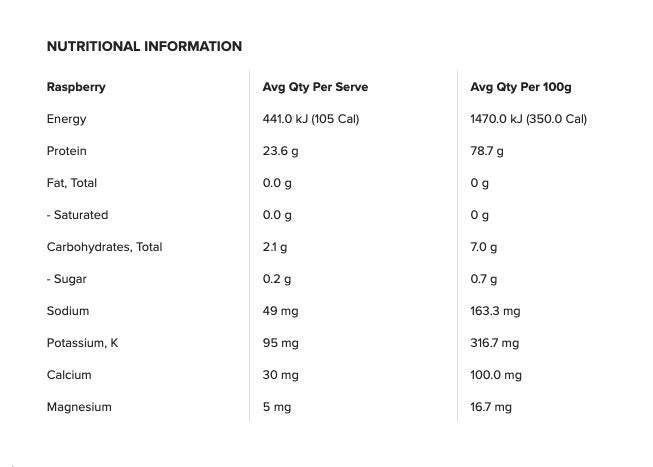 Muscle Nation Protein Water - Raspberry - 750g