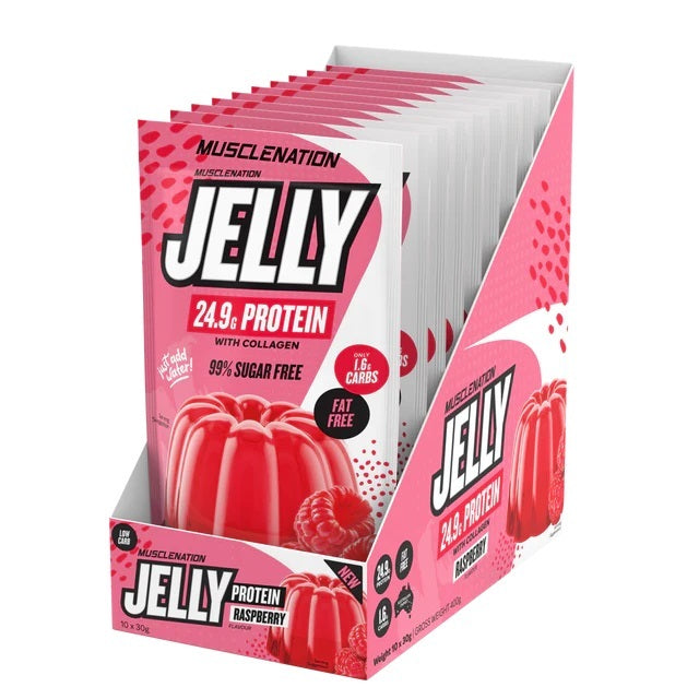 Muscle Nation Protein Jelly + Collagen x 10 Sachets - Raspberry