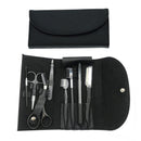 8PCS Eyebrow Shaping Grooming Kit with Storage Bag - Black