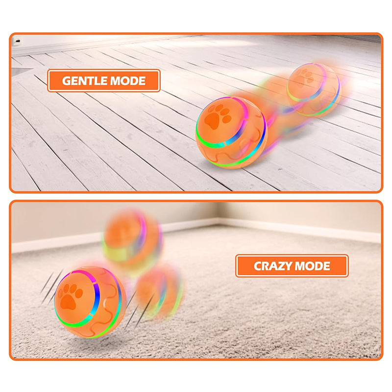 PETSWOL Automatic Rolling Pet Ball - Orange